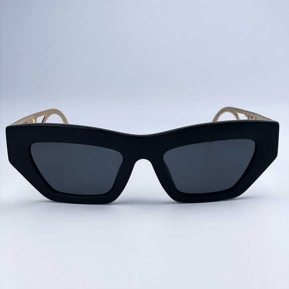 NEW Versace VE4432U 90s Vintage Logo GB1/87 Black Gold Frame Logo Dark Grey Cat main image 12